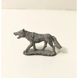 Vtg Wolf Miniature  Metal Figure Dungeons And Dragons Role Playing